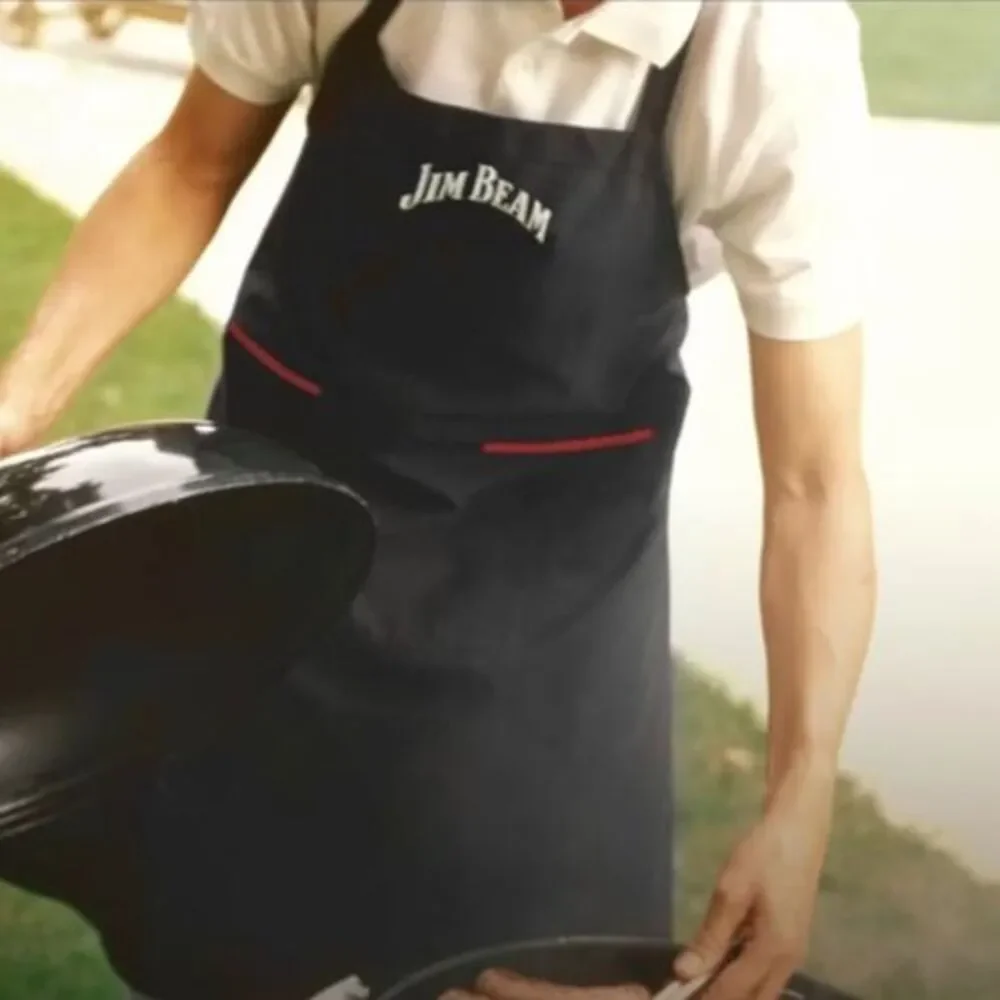 Jim Beam Classic Grilling Apron Heavy Duty With Pockets Black